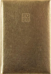 Naptár, tervező, A5, heti, DAYLINER, "Mirror", arany